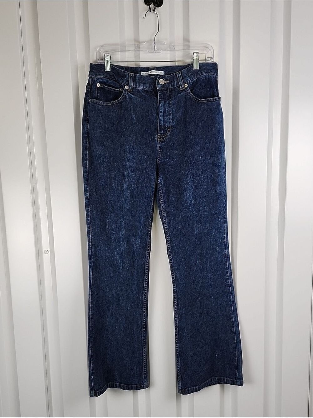 Tommy Hilfiger Vintage Womens 1999 Dark Blue Straight-Leg Jeans Size 12 90's
